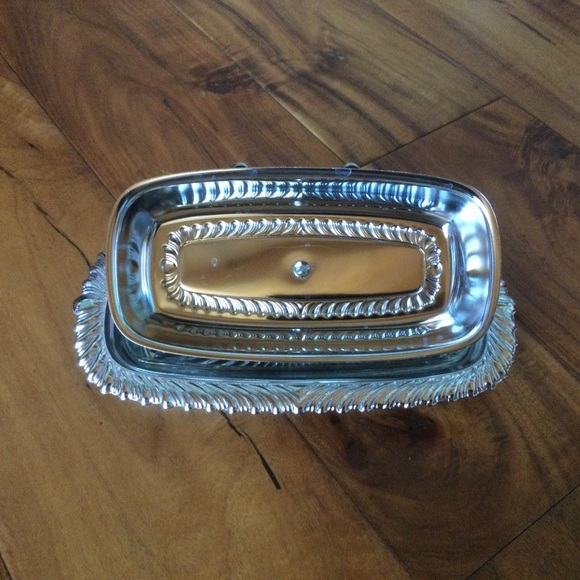 ✔️Vintage Irvinware Chrome Butter Dish, Creamer, and Sugar MCM - Picture 6 of 8